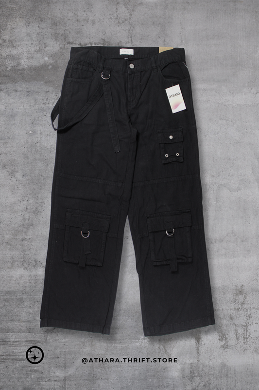 Jeans negros cargo