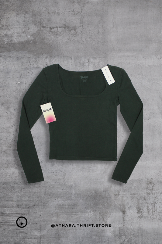 Blusa verde manga larga
