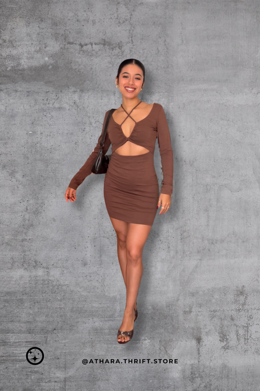 Vestido Café Corto