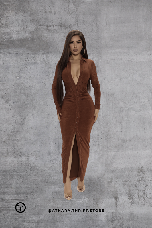 Maxi Vestido Café