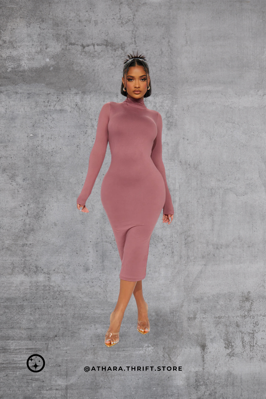 Maxi Vestido Rosa Opaco